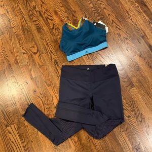 Adidas workout set - Large bottoms, Medium C/D bra